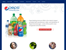 Tablet Screenshot of pepsibottlingventures.com